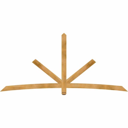 Ekena Millwork Alberta Rough Sawn Timber Gable Bracket, Western Red Cedar, 108"W x 49"H x 2"D x 4"F, 11/12 Pitch GBW108X49X0204ALB00RWR